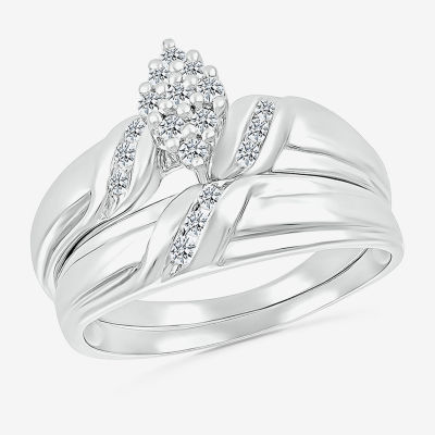 Jcpenney trio hot sale wedding rings