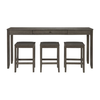 Caitbrook counter height dining room table and best sale bar stools