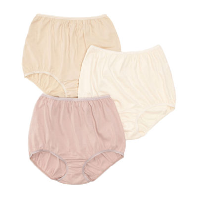 JCP Underscore Light Control Lace Everyday 85% Nylon Beige Panties NWT Size  2XL