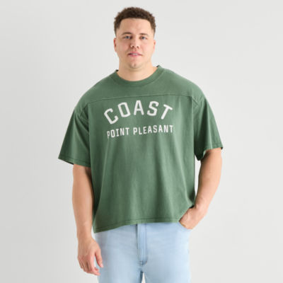 Arizona Mens Crew Neck Short Sleeve Boxy Fit Big and Tall Graphic