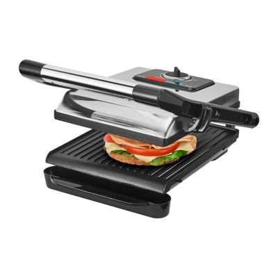 Cook's Essentials Stainless Steel Contact Grill & Panini Maker 