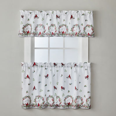 Farmhouse Living Buffalo Check Kitchen Tier Window Curtain Set of 2 - 30 x  36 - Gray/White - Elrene Home Fashions