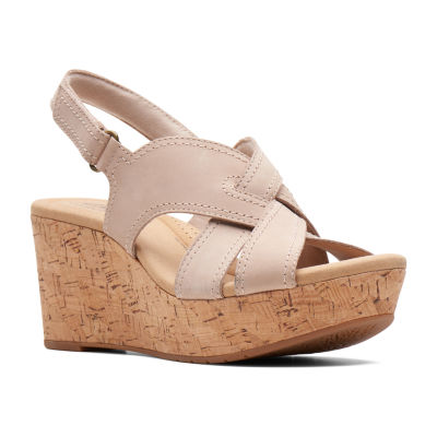 Clarks Womens Rose Erin Wedge Sandals - JCPenney