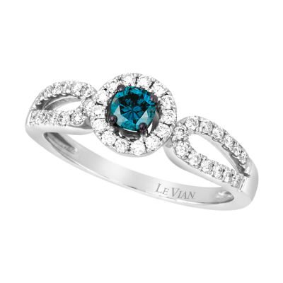 Levian blue diamond ring deals