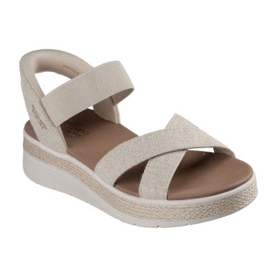 Skechers Bobs Womens Sun Ray Strap Sandals, Color: Natural JCPenney