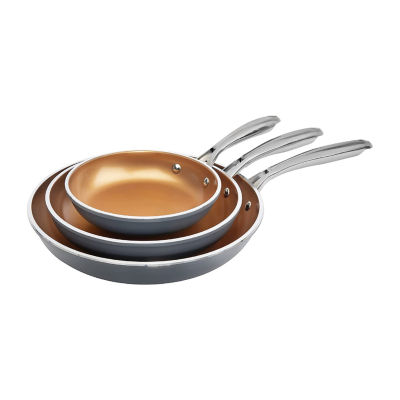 Gotham Steel Hammered 3 Pack Nonstick Fry Pan Set - 8'' 10'' And 12'' :  Target