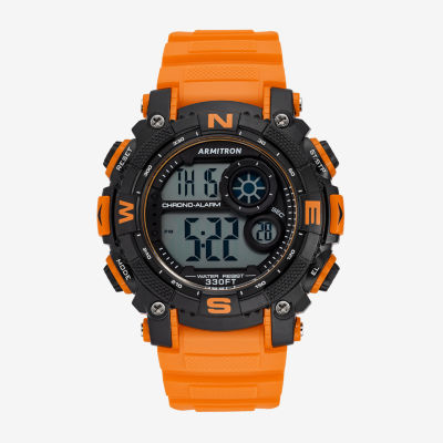 Armitron Mens Multi Function Orange Strap Watch 40 8284bor Color