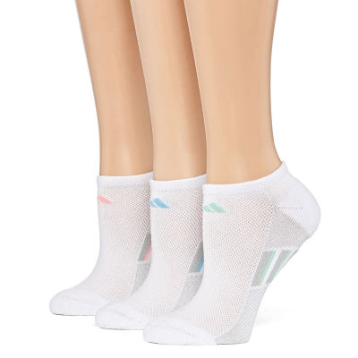 adidas 3 Pack Superlite No-Show Socks - Womens, Color: White Pastel -  JCPenney