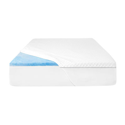 Sealy 2 Cool Gel Memory Foam Mattress Topper, Color: White - JCPenney