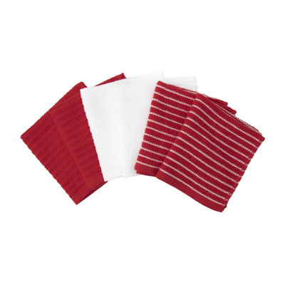 Ritz Stripe Bar Mop Cloth Light 6-pc. Dish Cloths, Color: Light