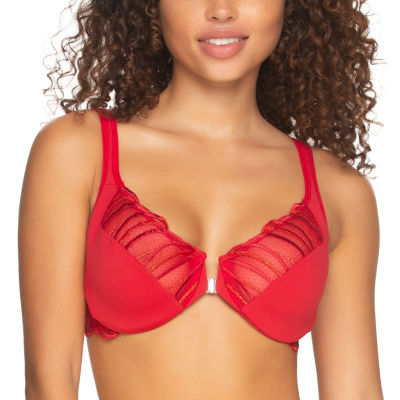 JNGSA Women's Minimizer Bras Comfort Cushion Strap Wirefree Full Coverage Large  Bust Bra Glossy Comfortable Breathable Bra Watermelon Red 