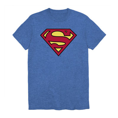 udtale køber vært Superman Mens Crew Neck Short Sleeve Regular Fit DC Comics Superman Graphic  T-Shirt, Color: Royal Heather - JCPenney