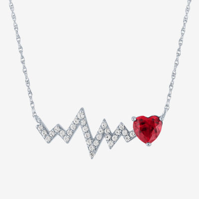 Heartbeat necklace sale with birthstone