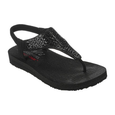 Skechers Womens Asana - Hidden Valley Flip-Flops, Color: Black - JCPenney