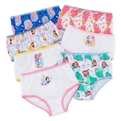 Disney Big Girls' Princess 7 Piece Underwear Panties Set (8) Multi