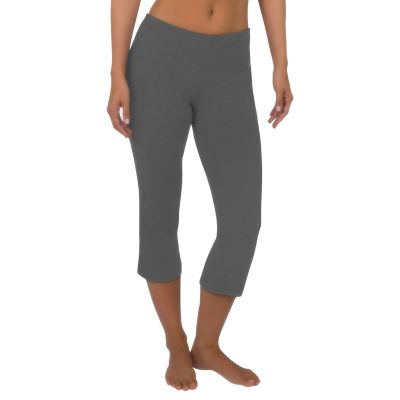 Jockey Mid Rise Workout Capris, Color: Charcoal - JCPenney