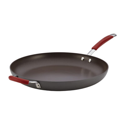 at Home 10.25 Skillet with Red Silicone Handle