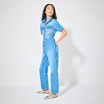 Jcpenney cheap denim jumpsuit