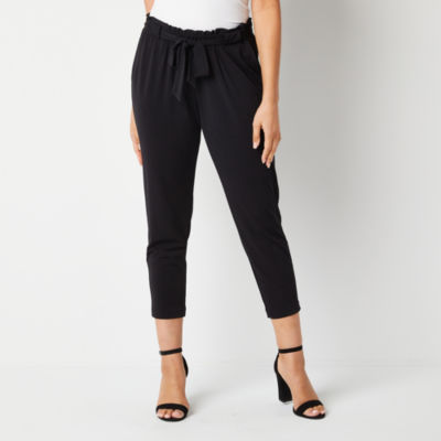 Bold Elements Womens Mid Rise Straight Pull-On Pants, Color: Black -  JCPenney