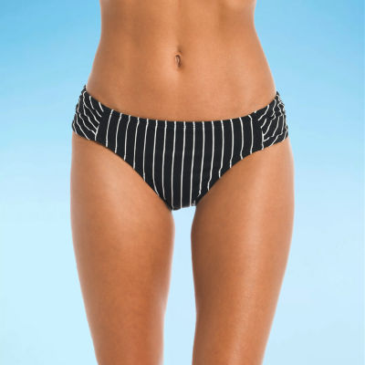 Mynah Womens Hipster Bikini Swimsuit Bottom, Color: Black Stripe