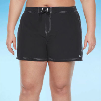 Zeroxposur Womens Quick Dry Board Shorts Plus Black Plus 0x Swimsuit Bottoms Board Shorts Quick Dry Stretch Fabric