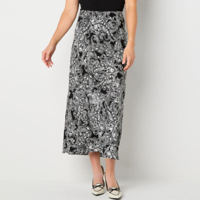Jupe Liz Claiborne Taille 8 Droite Imprimée Marine - Occasion Très Bon état