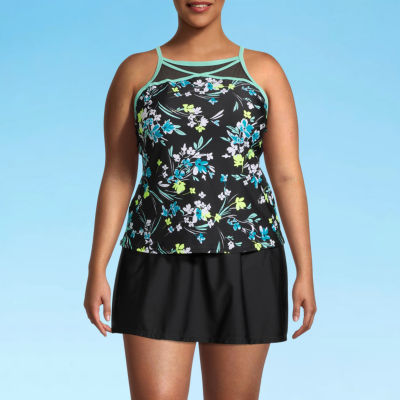 Zeroxposur Plus Tankini Swimsuit Top and Bottoms, Color: Liquorice -  JCPenney