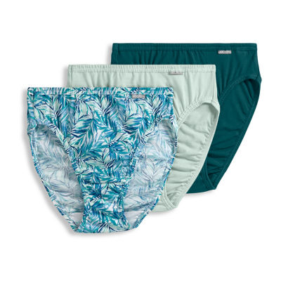 Women's Jockey 3-Pack String Bikinis (Blue Asst) Cotton Comfort Panty  Underwear