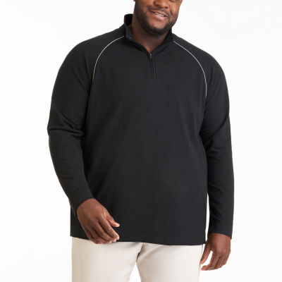 van heusen mens mock neck long sleeve quarter zip pullover