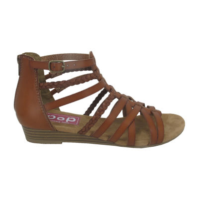fleksibel Dangle Celsius Pop Tristen Womens Ankle Strap Footbed Sandals, Color: Cognac - JCPenney