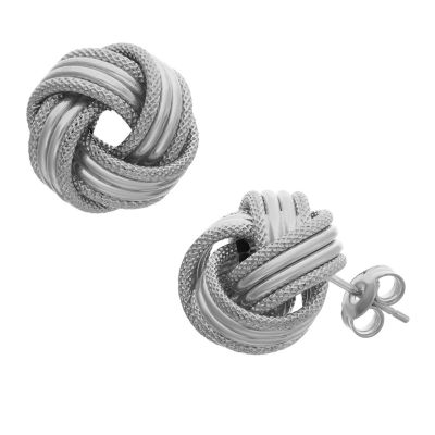 Made in Italy 14K White Gold 13.5mm Knot Stud Earrings - JCPenney