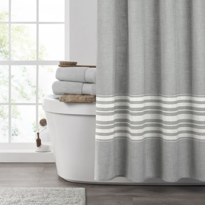 Fieldcrest White Bubble Texture Natural Fabric Shower Curtain 100 Cotton 72x72 for sale online 