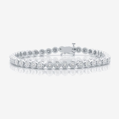 1 Carat T.W. Round Diamond Sterling Silver Bracelet, 7-1/2