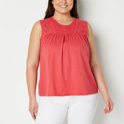 Jcpenney plus size tank 2024 tops