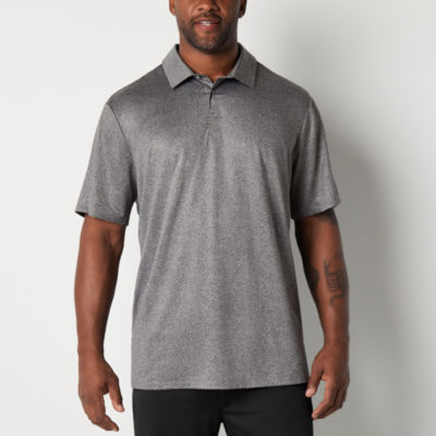 Stylus Big and Mens Regular Fit Short Sleeve Polo Shirt, Color: Black Crinkle Prin - JCPenney