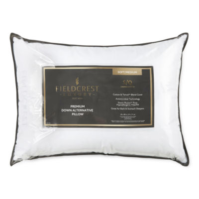 Set of 2 Lux Sateen Down Alternative King Size Firm Pillows