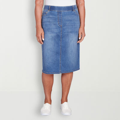 Jcpenney white sale denim skirt