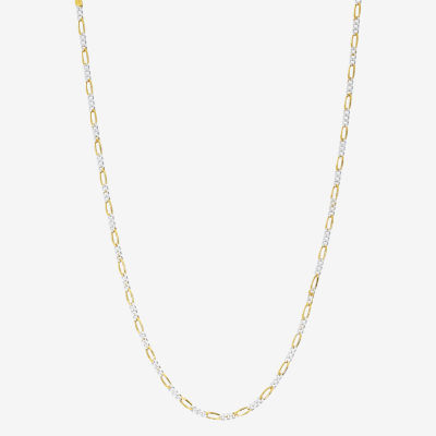 Figaro & Box Chain Necklace Set (24kt Gold)