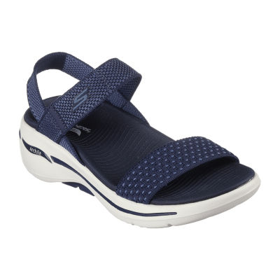 Skechers Womens Go Walk Arch Fit Polished Wedge Sandals - JCPenney
