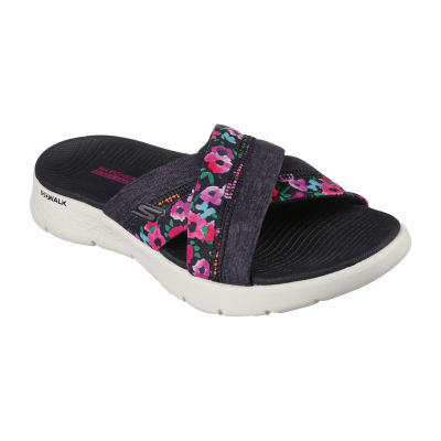 Skechers Womens On The Go 600 Sunny Flip-Flops Wide Width