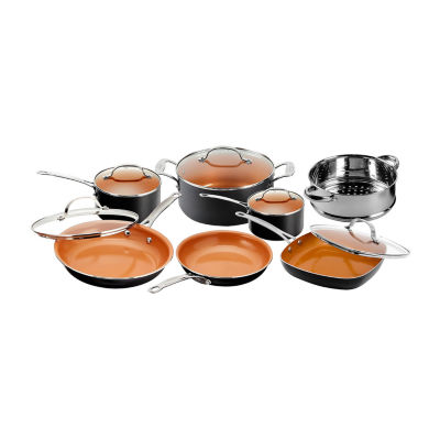 Gotham Steel Stackmaster 5-pc. Aluminum Dishwasher Safe Non-Stick Cookware  Set, Color: Black - JCPenney