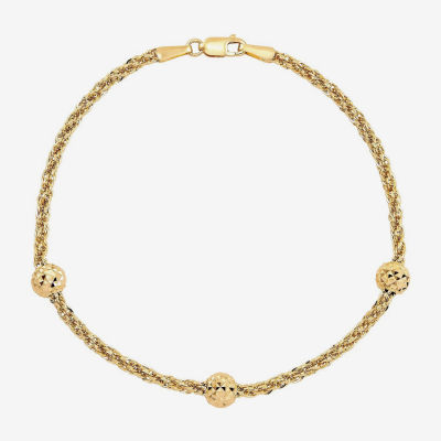 10K Gold 4.9mm 7.25 Double Rope Bracelet - JCPenney