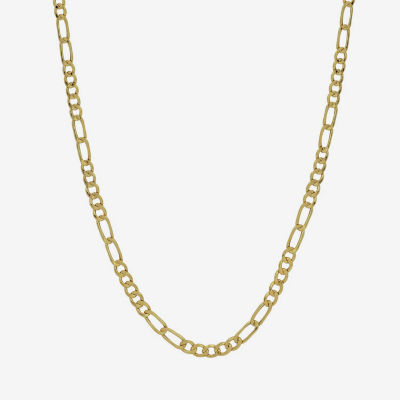 Steeltime 18K Gold Over Stainless Steel 24 Inch Figaro Chain Necklace