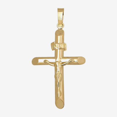 Gold crucifix hot sale mens necklace