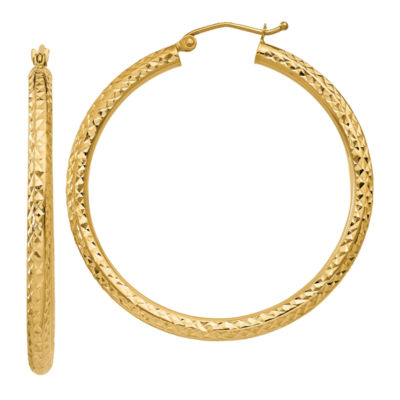 14K Gold 40mm Round Hoop Earrings - JCPenney