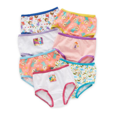 Disney Little Girls Princess 7 Pack Brief Panty, Color: Multi
