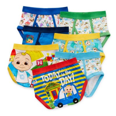 Cocomelon Toddler Boys Briefs 6-Pack Underwear Size 4T 100% Cotton