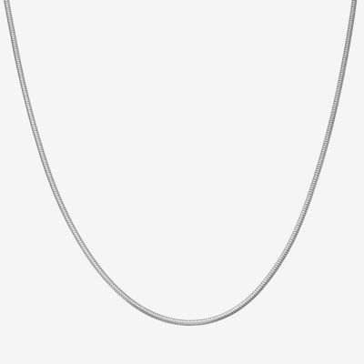 Shiny Snake Chain | Sterling Silver Necklace 16 18 20 22 | Light Years 24” / S.Silver