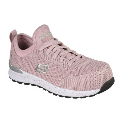 Skechers Womens Bulklin Balran Work Shoes, Pink -