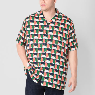 【KOOLOSET】Pia Color Check Short Sleeve Shirt Shaquille O'Neal XLG Mens Short Sleeve Regular Fit Big and